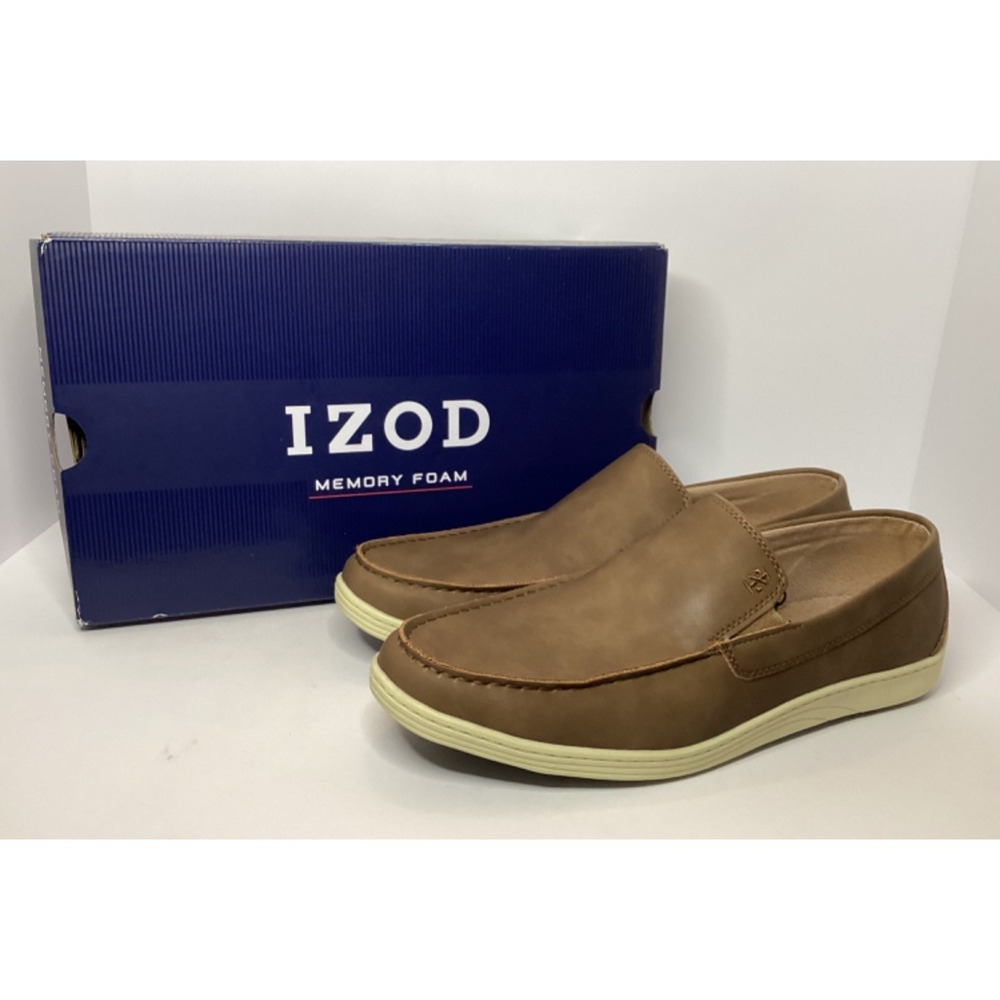 IZOD Men's Seapoint Lightweight Memory Foam Slip-ins Size 11 Tan NIB - Picture 5 of 6
